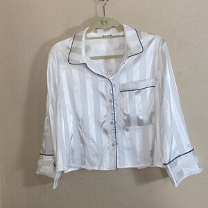 Free People Intimates Ivory Pajama Party top only